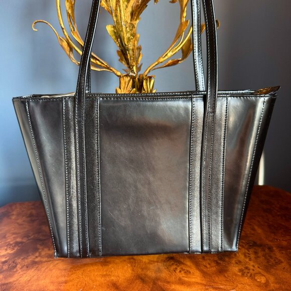 Vintage Early 00s Franco Visconti Black Patent Leather Shoulder Bag - Picture 5 of 15